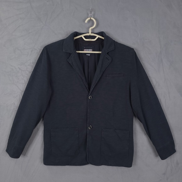 32 Bar Blues Blazer Jacket Mens Large Black Casual Button Unlined Lightweight  * - Picture 1 of 14
